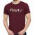 HIT SQUARE Maroon Pure Cotton Round Neck Printed For Men