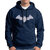 HIT SQUARE Men Blue Printed Hooded Full Sleeve Sweatshirt.