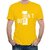 HIT SQUARE Don't Quit logo Yellow Pure Cotton Round Neck Printed For Men