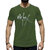 HIT SQUARE Olive Pure Cotton Round Neck Printed For Men