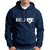 HIT SQUARE Men Blue Printed Hooded Full Sleeve Sweatshirt.