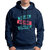 HIT SQUARE Men Blue Printed Hooded Full Sleeve Sweatshirt.