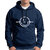 HIT SQUARE Men Blue Printed Hooded Full Sleeve Sweatshirt.