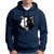 HIT SQUARE Men Blue Printed Hooded Full Sleeve Sweatshirt.