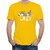 HIT SQUARE Yellow Pure Cotton Round Neck Printed For Men