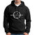 HIT SQUARE Men Black Printed Hooded Full Sleeve Sweatshirt.