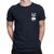 HIT SQUARE Navy Blue Pure Cotton Round Neck Printed For Men