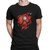 HIT SQUARE Black Pure Cotton Round Neck Printed For Men