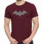 HIT SQUARE Maroon Pure Cotton Round Neck Printed For Men