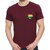 HIT SQUARE Maroon Pure Cotton Round Neck Printed For Men