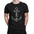 HIT SQUARE Black Pure Cotton Round Neck Printed For Men