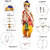 Ram Costume for Boys (Red Dhoti, Patka, Mukut, Mala, Earrings, Dhanush & teer)