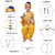 Ram Costume for Boys (Yellow Dhoti, Patka, Mukut, Mala, Earrings, Dhanush, teer)