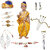 Ram Costume for Boys (Yellow Dhoti, Patka, Mukut, Mala, Earrings, Dhanush, teer)