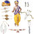 Ram Costume for Boys (Blue Dhoti, Patka, Mukut, Mala, Earrings, Dhanush & teer)