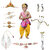 Ram Costume for Boy (Magenta Dhoti, Patka, Mukut, Mala, Earrings, Dhanush, teer)