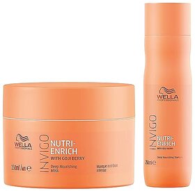 Wella Professionals INVIGO Nutri Enrich Deep Nourishing Mask 150 ml and Shampoo 250 ml Combo