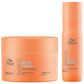 Wella Professionals INVIGO Nutri Enrich Deep Nourishing Mask 150 ml and Shampoo 250 ml Combo