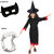Kaku Fancy Dresses Halloween Scary Witch Costume With Hat, Teeth  Face Mask For Kids