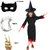 Kaku Fancy Dresses Halloween Witch Costume With Hat, Teeth, Face Mask  Long Nails For Kids