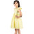 Kid Kupboard Cotton Girls A-Line Frock, Light Yellow, Sleeveless, Crew Neck, 8-9 Years KIDS5382