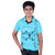 Kid Kupboard Cotton Boys T-Shirt, Light Blue, Half-Sleeves, Collared Neck, 8-9 Years KIDS5373