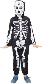 Kaku Fancy Dresses Skeleton Costume,California Cosplay Halloween Costume - Black, 3-4 Years, For Boys & Girls