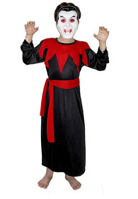 Kaku Fancy Dresses Vampire Dracula Gown Halloween Costume/California Costume -  Red & Black, 3-4 Years, For Boys