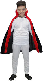 Kaku Fancy Dresses Vampire Dracula Cape/Robe/Cloak Halloween Costume - Black  Red, 3-4 Years, For Boys