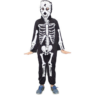 Kaku Fancy Dresses Skeleton Costume,California Cosplay Halloween Costume - Black, 3-4 Years, For Boys & Girls