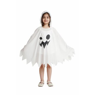 Kaku Fancy Dresses Halloween White Cloak For Kids Scary Halloween Dress White Cloak For Kids - 3-4 Years