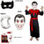 Kaku Fancy Dresses Scary Dracula Costume With Vampire Teeth, Face Mask & Fake Blood For Kids Halloween Costume Party