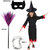 Kaku Fancy Dresses Halloween Witch Costume With Hat, Teeth, Mask  Witch Broom For Kids