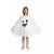 Kaku Fancy Dresses Halloween White Cloak For Kids Scary Halloween Dress White Cloak For Kids - 3-4 Years