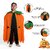 Kaku Fancy Dresses Pumpkin Dress Robe Cape with Pumpkin Shape Candy Basket for Halloween Costume for Kids - Orange