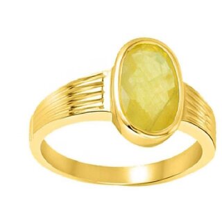 Yellow sapphire ring Natural stone Pukhraj stone stone beautiful look in girl Stone ring