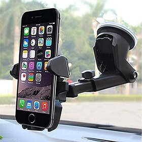 TP TROOPS Mount Adjustable Car Phone Holder Universal Long Arm, Windshield for Smartphones - Black