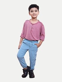 Radprix Boys Casual Pant T-Shirt (Blue)