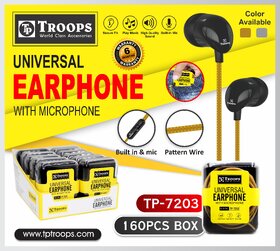 TP TROOPS STEREO HEADSET BOOM BASS Wired Earphones with Extra Bass Driver and HD Sound with mic Pure Bass Sound