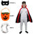 Kaku Fancy Dresses Halloween Dracula Robe, Teeth, Eyepatch, Pumkin Candy Basket For Kids | Halloween Costume Set