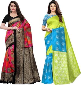 SVB Sarees Kanjeevaram Printed Saree Combo Of 2 Saree