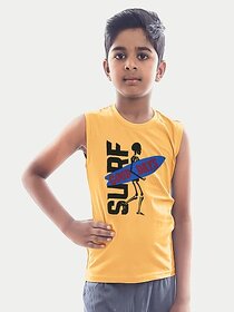 Radprix Vest For Boys Pure Cotton (Orange, Pack Of 1)