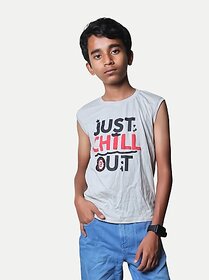 Radprix Vest For Boys Pure Cotton (Silver, Pack Of 1)