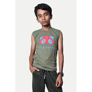 Radprix Vest For Boys Pure Cotton (Green, Pack Of 1)