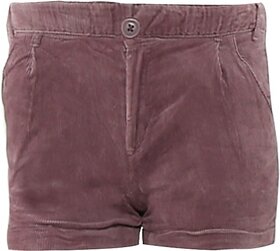 Rad Prix Short For Girls Casual Solid Cotton Blend (Purple, Pack Of 1)
