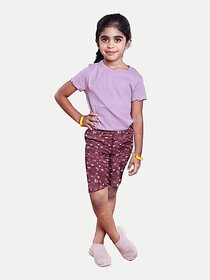 Rad Prix Short For Girls Casual Solid Pure Cotton (Brown, Pack Of 1)