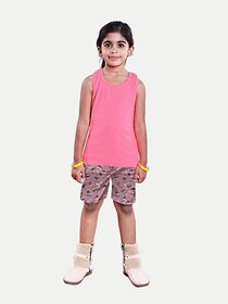 Rad Prix Short For Girls Casual Solid Pure Cotton (Pink, Pack Of 1)