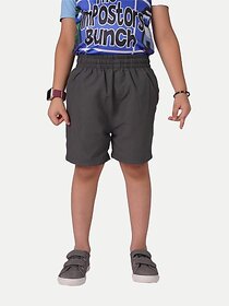 Rad Prix Short For Boys Casual Printed Pure Cotton (Grey, Pack Of 1)