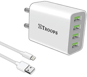 TP TROOPS 4 Ports USB Charger, 4.1A USB Wall Charger Phone Adapter