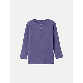 Radprix Boys Solid Pure Cotton T Shirt (Blue, Pack Of 1)